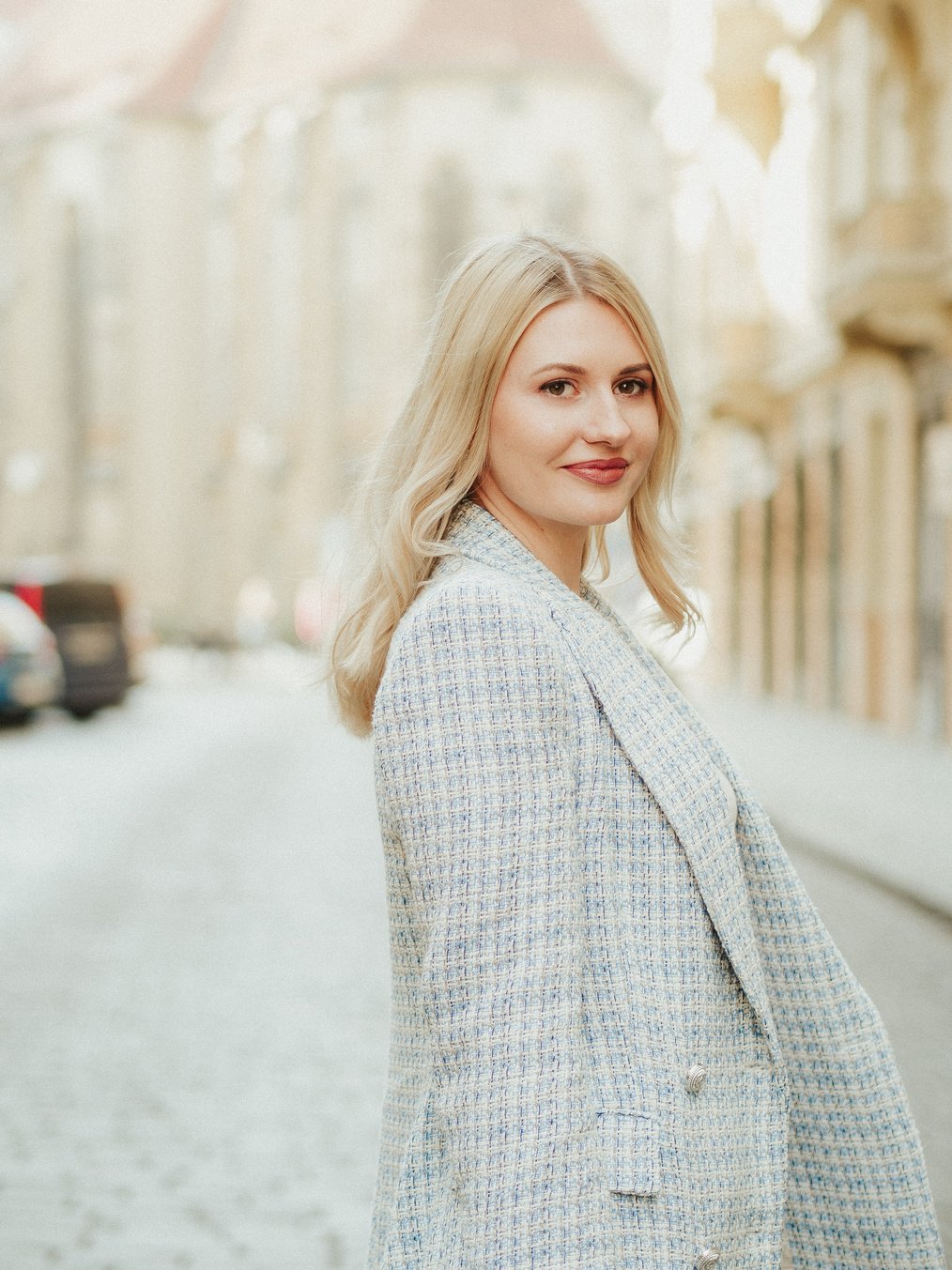 Portrait of Well-dressed Woman Smiling